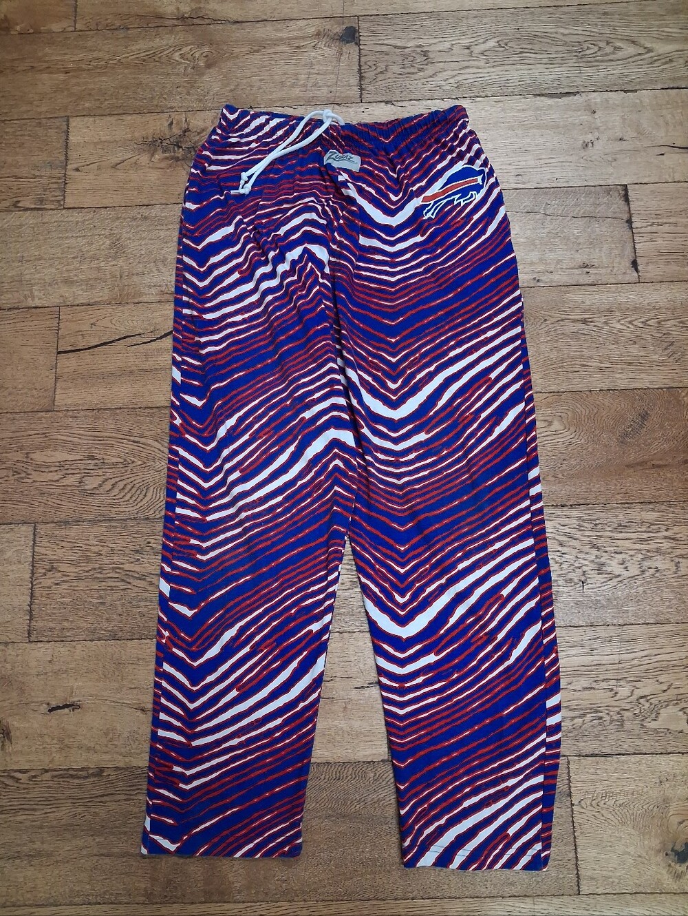 Zubaz Buffalo Bills Mens Large Red White and Blue Zebra Print Lounge Pants NFL